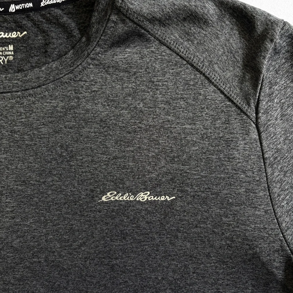 Eddie Bauer Men’s Long Sleeve Shirt, FreeDry, Gray, Medium - Picture 4 of 11